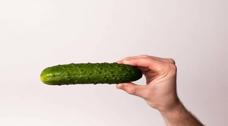 the cucumber symbolizes an enlarged penis with soda